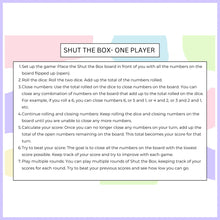 Load image into Gallery viewer, Shut the Box™ - Kids Travel Game
