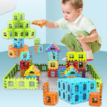 Load image into Gallery viewer, Waffle Interlocking Building Blocks with Storage Container for Kids & Toddlers | Shinymarch®