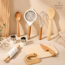 Load image into Gallery viewer, MiniChef™ - Handmade Wooden Kids Cooking Kit
