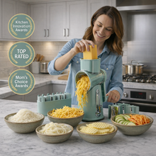 Load image into Gallery viewer, GrateGourmet™️ - 5 in 1 Rotary Cheese Grater
