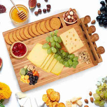 Load image into Gallery viewer, Bamboo Cheese Board incl. knives
